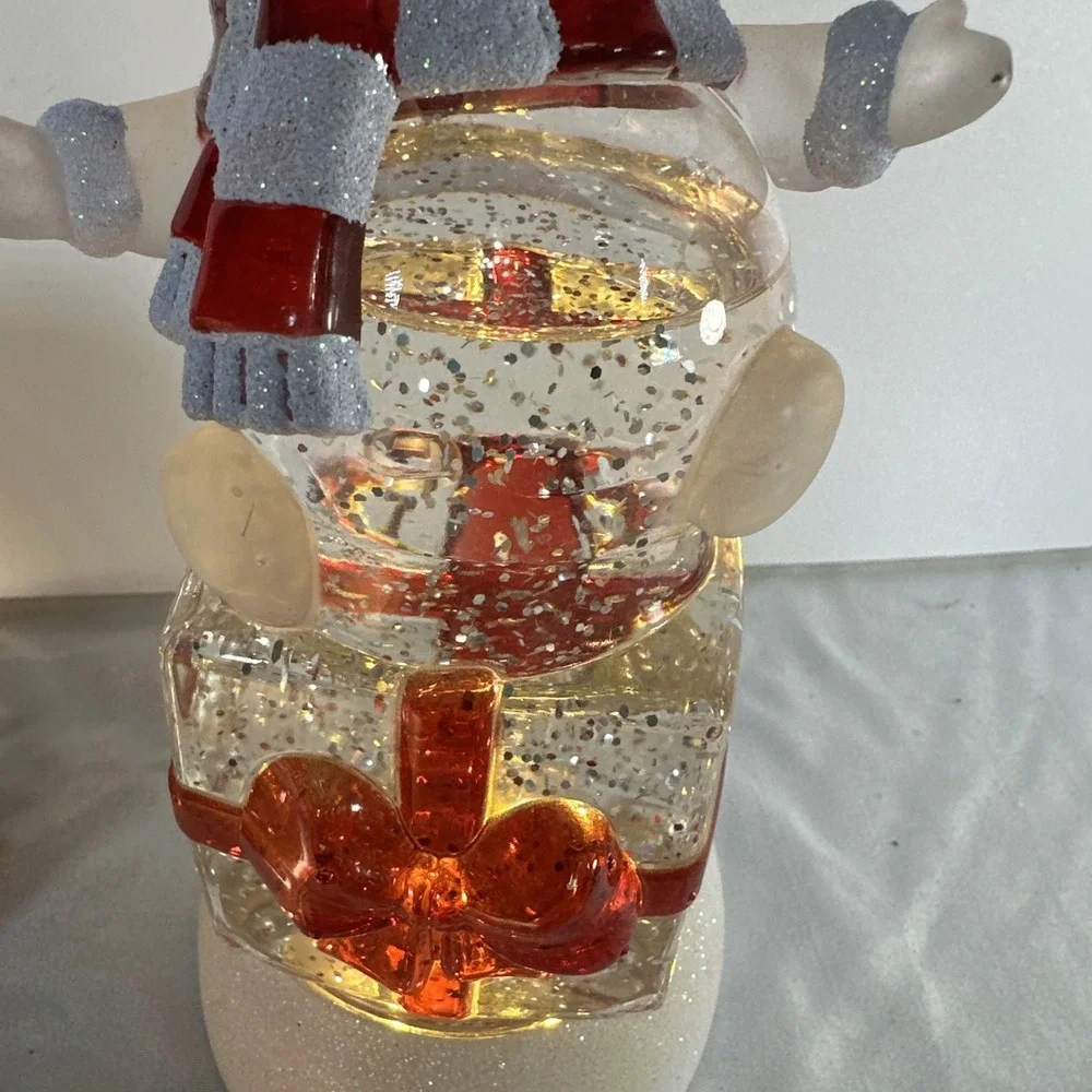 NAPCO LED Christmas Snowman Snow Globe Flying/Floating Glitter with light